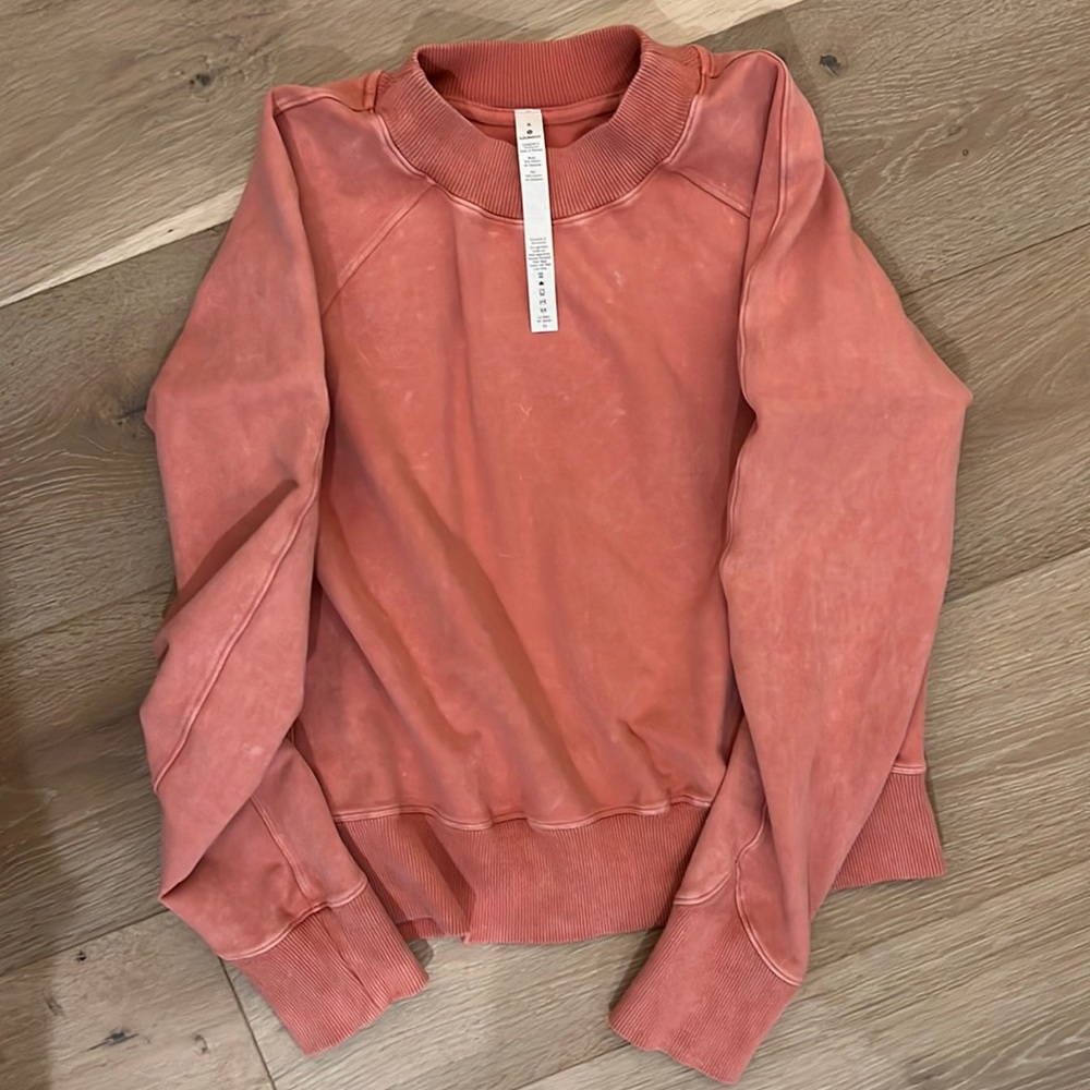 Lululemon Perfectly oversized crop hoodie acidwashed kind of muted pink